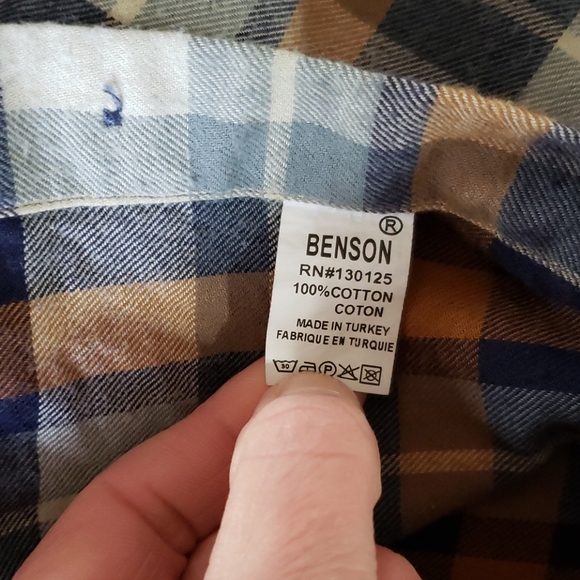 BENSON Men's Flannel Shirts XL - Picture 5 of 5